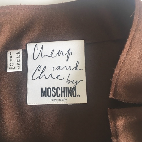 Vintage: Moschino Cheap + Chic 𖠌 Nuts Skirt 𖠌 Chocolate Wool Wood Chip Fringe - Picture 8 of 12